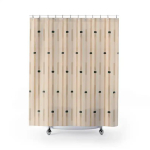Beež Jaapani Shima-Shima Bambusest Du&scaron;ikardin - Minimalistlik Japandi Sisustus, Elegantne Tr&uuml;kitud Vannitoa Kardin W180H240(CM)-1 Pcs