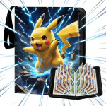 Pikachu Lightning 4-sahtliga kaardialbum 400 pesa Kogutavate kaartide hoiustamise portfell