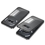 P&otilde;rutuskindel k&otilde;va kate Nothing Phone 3A jaoks Alumiiniumisulamist metallraamiga kaitseraua + Karastatud klaasist tagakaas Nothing Phone 3A jaoks for Nothing phone 3A gray
