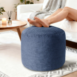 Oa kotitoolid Ottomani tool t&auml;iskasvanutele Oa kotitool Jalatugi Vahtt&auml;idisega Oa koti ottomani tool Jalatool laisale diivanile Magamistuppa, elutuppa, korterisse 66*66*46cm tumesinine