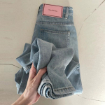 Kevad Naiste Vintage Y2K Punk Madala V&ouml;&ouml;kohaga L&otilde;dvad Denim P&uuml;ksid Naiste Laia S&auml;&auml;rega Kotid teksap&uuml;ksid Streetwear Pikad Skater P&uuml;ksid XS sinine