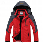 Meeste Winter Thicken Parka Liner Jope Meeste Tuulejope Soe puuvillane Parka mantel S punane