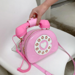 Yogodlns naiste loominguline &otilde;lakott Telefoni kujuga p&otilde;ikkott Retro PU-nahast disainer Sweet Girl telefoni rahakotid ja v&auml;ike k&auml;ekott 21x9x16cm