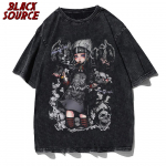 Suvine Goth Naiste T-s&auml;rk Esteetiline Lahtine Naiste T-s&auml;rk Punk Tume Grunge T&auml;navar&otilde;ivad Naiste gooti top T-s&auml;rgid Harajuku Riided y2k S