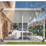 L&auml;bipaistev PVC-presendist kate lukuga, Tugev l&auml;bipaistev presendikate, Veekindel vin&uuml;&uuml;lpresendist kate varjualuse, pergola, terrassi, veranda, r&otilde;du jaoks 3Mx3M