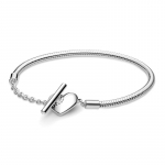 Pandora Moments s&uuml;damekujulise T-pandlaga madal&uuml;dinaga ketiga 925 h&otilde;bedast k&auml;ev&otilde;ru naistele h&otilde;bedane 599285C00 h&otilde;be