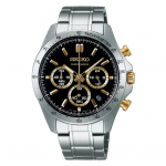 SEIKO SELECTION SBTR015 Kvarts Must x Kuldne sihverplaat [Seiko kell] Meeste kell, Patareitoitega kronograaf,