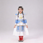 Mongoli Etniline Tantsukost&uuml;&uuml;m Lastele Pehme Kangaga, Sobib Lavaesinemisteks ja Festivalideks Style D,150cm white