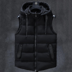 Suures suuruses L-7XL meeste sooja vestiga kapuutsiga uued vabaaja s&uuml;gistalvised varrukateta jakid meestele 6XL black