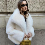Valge kunstkarusnahast mantel Naiste mantlid S&uuml;gis Talv Karusnahast Pl&uuml;&uuml;s Kohev Jakk Soojad &Uuml;ler&otilde;ivad XS valge