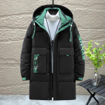 Suurused 4XL-10XL Moodne Meeste Pikk Talvemantel &Uuml;le suuruses &Uuml;ler&otilde;ivad Kapuutsiga Vabaaja L&otilde;tv Paks Soe Talveparka 9XL must
