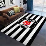 Beşiktaş Logo Vaip Vaip elutuppa magamistuppa kodu diivanile kaunistuseks, laste m&auml;ngimiseks libisemiskindel p&otilde;randamatt 80x120cm( 31x47in)