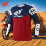 K&otilde;rge j&otilde;udlusega Honda Motokrossi S&auml;rk Pikkade Varrukatega Kiiresti Kuivav ja Hingav S&auml;rk Meestele Maastiku Dirt Bike'i ja M&auml;giratturitele 3XL