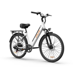 URLIFE E26 36V13Ah/ 48V10.4AH Aku Linna commuter E-bike 250W Mootor Ebike 26 Tolli Paks Rehvidega T&auml;iskasvanute Elektrijalgratas valge