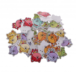 50 tk Multikas kassi puidust n&ouml;&ouml;bid 2 auguga &otilde;mblemine scrapbooking meisterdamine 24 x 21mm