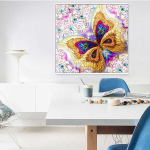 Butterfly Diamond Mosaic Full Display Diy Teemantmaaling Loomade Teemanttikandid Kunst Kodukaunistus 30x30CM