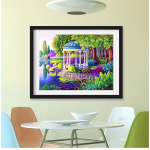 5D Teemantmaal, T&auml;is&uuml;mmargune maastik Unistuste Maja Teemantmaal Teemanttikandid Rhinestone 20X30CM