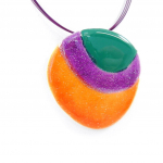 NOA [H9066] - Collier Cr&eacute;ateur 'Coloriage' orange violet vert oranž