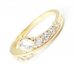 Bague Plaqu&eacute; Or 'Scarlett' Blanc 54 valge