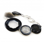 NOA [I9942] - Bracelet Cr&eacute;ateur 'Bora Bora' noir must