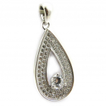 Les Tr&eacute;sors De Lily [L3928] - Pendentif Argent 'Sissi' blanc valge