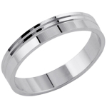 Alliance argent 'Lien d'Amour' argent&eacute; (rhodi&eacute;) - 4 mm 54 h&otilde;be