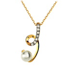 Altesse [Q8899] - kullatud kaelakee  Sissi  valge kuld - 22x7 mm valge