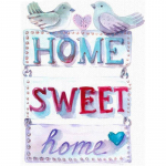 T&auml;is&uuml;mmargune teemantmaal Sweet Home DIY Teemanttikandid Rhinestone pilt 20X30CM