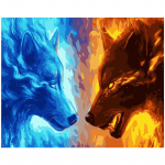 Maalimine numbrite j&auml;rgi DIY 40x50 Kahepoolne j&auml;&auml;tuli hunt Loom l&otilde;uend Pulmakaunistus Kunstpilt Kingitus 40x50cm no frame