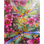 T&auml;ielik 5D Teemantmaaling Dragonfly ja lill Teemanttikandid T&auml;ielik Anime Ristpistekomplektid Kodukaunistus K&auml;sitsi valmistatud kingitus Round 20x30cm