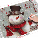 5D teemantmaal, t&auml;ispuuritud &uuml;mmargune lumememm teemanttikandid mosaiik multifilm j&otilde;ulukaunistused Full Round (20X30CM)