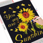 5D DIY teemantmaaling p&auml;evalill t&auml;is &uuml;mmargune/ruudukujuline kivikivi komplekt Teemanttikandid lille ristpistes kodukaunistus Full Round (20X30CM)