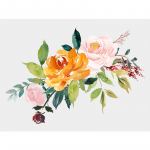 T&auml;isruudukujuline/&uuml;mmargune teemantmaaling Lilledega seinakaunistused Kodu DIY 5D Teemanttikandid Mosaiik K&auml;sitsi valmistatud kingitus Full Round 20X30CM punane