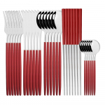 L&auml;&auml;ne s&ouml;&ouml;giriistade komplekt roostevabast terasest lauan&otilde;ude komplekt must lusikas kahvel nuga s&ouml;&ouml;gipulgad &otilde;htus&ouml;&ouml;gikomplekt t&auml;ielik kodune s&ouml;&ouml;gin&otilde;u h&otilde;be