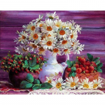 5D DIY teemantmaali kr&uuml;santeem ristpistes komplekt Mosaiik Teemanttikandid Roos T&auml;is&uuml;mmargune/ruudukujuline puur Kodukaunistus Round 20x30cm