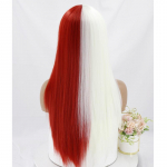 LISI HAIR Naiste mood pikad sirged poolv&auml;rvi must punane roosa sinine Cosplay juuste parukas tukkidega pikk sirge s&uuml;nteetilisest kiust juuksel&otilde;ik