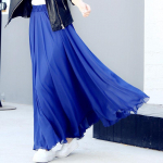 Kevadise seelikukihiga &scaron;ifoonist pikad seelikud naistele Elegantsed vabaaja k&otilde;rge v&ouml;&ouml;kohaga Boho Beach Maxi seelikud Saias Femme M