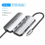 Vention USB C jaotur USB C kuni HDMI 4K VGA PD RJ45 3,5 mm USB 3.0 dokk MacBook Pro jaoks Tarvikud USB-C Type C 3.1 Splitter USB HUB