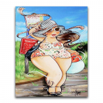 5D DIY Teemantmaaling Multifilm Paks t&uuml;drukud Daamid Armsad Kodukaunistused T&auml;isruudukujuline ja &uuml;mmargune teemanttikandid Teemantmosaiik Full Round 20x25CM