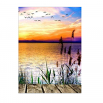 Maastik Teemantmosaiik Ristpistes Maal 5D Teemantmaal Kogu Strasskividega Maal Kodukaunistus 30X40cm