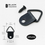 25 tk peegliraami riidepuu Artwork Po seinakonks koos kruviga 13x23mm must