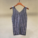 Naiste Summer Ice Silk V-kaelusega Camisole &otilde;huke varrukateta h&otilde;bedane joon kootud &uuml;lavest Naiste sisemine alumine s&auml;rk v&auml;limised topid One Size must