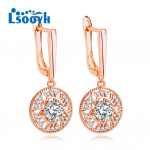 LSOOYH Clip K&otilde;rvar&otilde;ngad Roosa kullav&auml;rvi Moodne k&otilde;rvar&otilde;ngas Naistele Geomeetria Cubic Zirconia Tilk K&otilde;rvar&otilde;ngad Ehted A