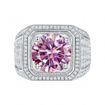 BagueRingen mehe S925 Sterling h&otilde;be ehted Luksuslikud 2k D v&auml;rvi Moissanite Diamon S&otilde;rmus &Auml;rimees Suurus 6-13 Avatud s&otilde;rmused 7