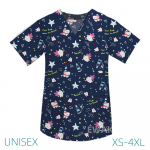 Haigla t&ouml;&ouml;vormid Meditsiine Hammaste Tr&uuml;ki V-kaelusega pluus Hambakliinik Vormiriietus Medical Nurse l&uuml;hikeste varrukatega Scrub Tops XL