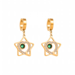 Naiste Lihtsad T&auml;hek&otilde;rvar&otilde;ngad Roostevabast Titaanist Terasest Ripatsk&otilde;rvar&otilde;ngad Kristall-Armastus Kullav&auml;rvi Geomeetrilised K&otilde;rvaehted OneSize kuld