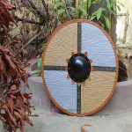 Royal Handicraft Viking kaitsev Viking Battle valmis 60,96 cm K&auml;sitsi nikerdatud kilp
