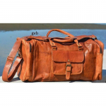 Uus meeste pruun vintage ehtsast ehtsast nahast kitse reisipagasiga spordikott 24"X09"X 09" pruun