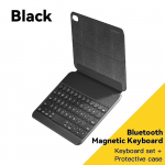 Essager Mini Bluetooth-klaviatuur 8,3-tolline kaasaskantav nahast &uuml;mbrisega juhtmeta klaviatuuride laadimistahvelarvuti kuuenda p&otilde;lvkonna Ipad Mini jaoks must