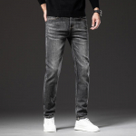 Meeste teksad, Spring High Street Fashion Brand Loose Straight Pants, Spring Regular Soft Casual pikad p&uuml;ksid meestele 28 must